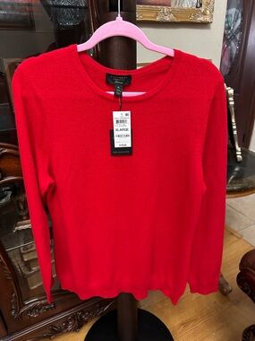 Charter Club Cashmere Crewneck Sweater - Bright Red